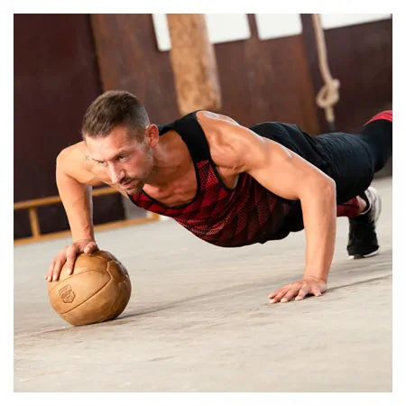ARTZT Vintage Series leather medicine ball, 2 kg