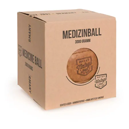 ARTZT Vintage Series leather medicine ball, 3 kg