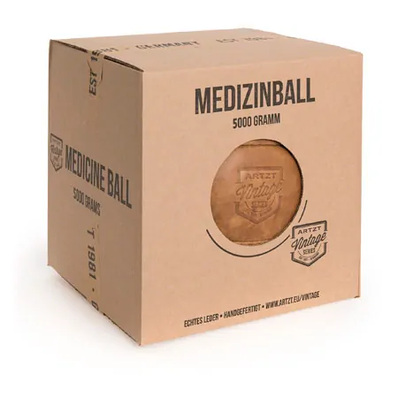 ARTZT Vintage Series leather medicine ball, 5 kg