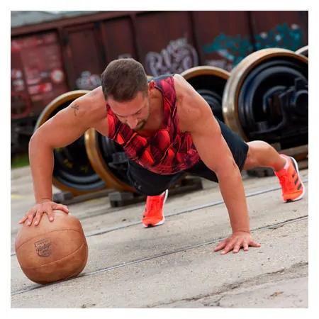 ARTZT Vintage Series leather medicine ball set 6 pcs., 1-5 kg