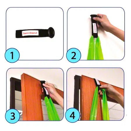 Sanctband 2 m with door anchor, light, orange
