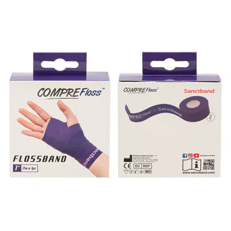Flossband Level 3, 2 m x 2,5 cm, strong, purple