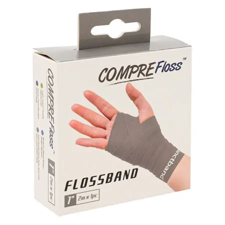 Flossband Level 4, 2 m x 2,5 cm, extra strong, grey