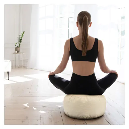 Meditation cushion with spelt husk,  40 cm
