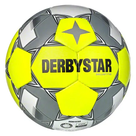 Derbystar soccer ball Brillant TT AG v24 artificial turf, size 5, yellow/silver