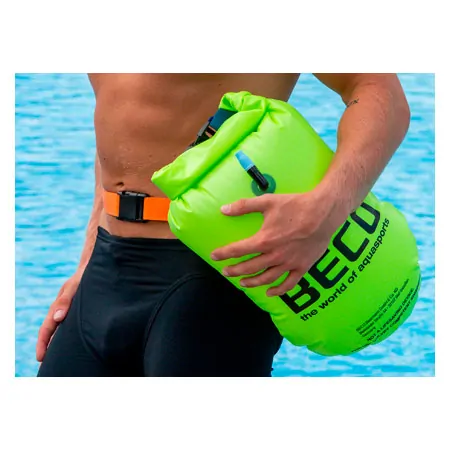 BECO inflatable swimming buoy and drybag