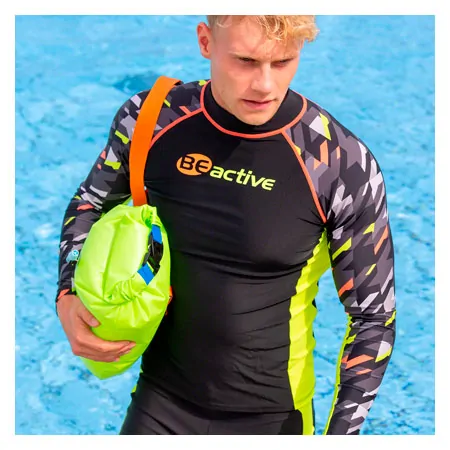BECO inflatable swimming buoy and drybag
