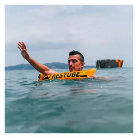 RESTUBE inflatable swim and life buoy extreme, incl CO2 cartridge