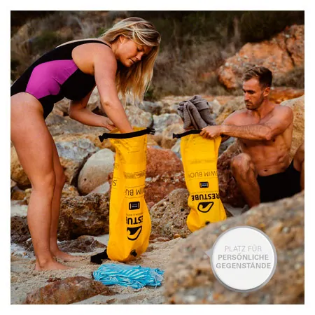 RESTUBE aufblasbare Schwimmboje und Drybag