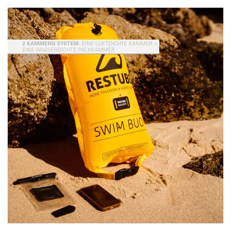 RESTUBE aufblasbare Schwimmboje und Drybag