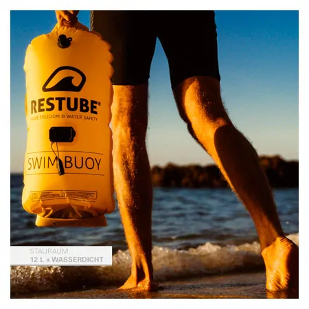 RESTUBE aufblasbare Schwimmboje und Drybag