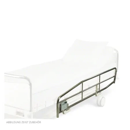 Side rails chrome, pair, normal length, height 35 cm