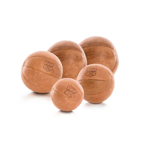 ARTZT Vintage Series leather medicine ball set 5  pcs., 1-5 kg