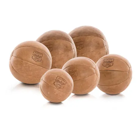 ARTZT Vintage Series leather medicine ball set 6 pcs., 1-5 kg