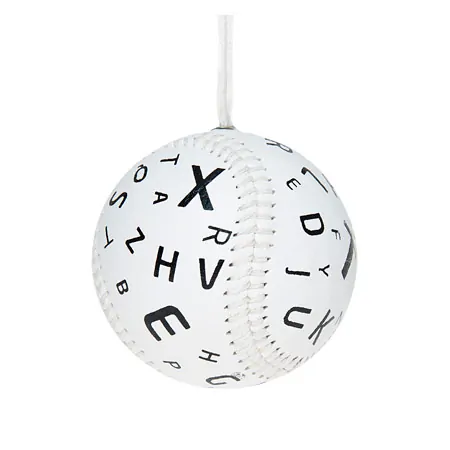 ARTZT neuro Marsden ball with different sizes of letters