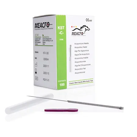 Acupuncture needles with metal handle, 0.16x15 mm, 100 pieces