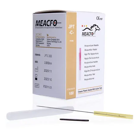 Acupuncture needles with plastic handle, 0.30x30 mm, 100 pieces