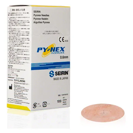 Acupuncture permanent needles Seirin New Pyonex, yellow, 0.15x0.60 mm, 100 pieces