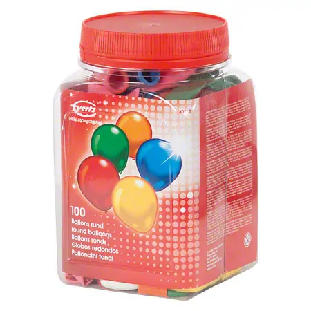 Air balloons in crystal clear capsules, 100 pieces,  15 cm