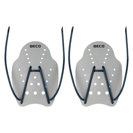 BECO Handpaddles swimming trainer, size L, pair, gray