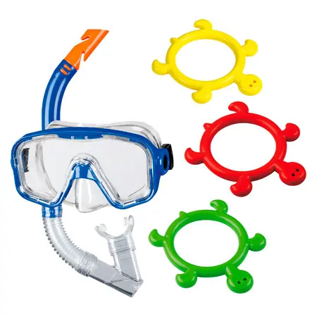 BECO diving set diving mask Bahia Kids incl. diving ring set Schildi