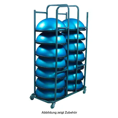 BOSU storage and transport trolley for 14 balls, LxWxH 65x125x210 cm