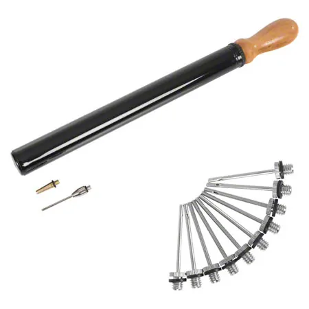 Ball pump,  28 mm x 38 cm incl. Needle valve set, 10 pieces