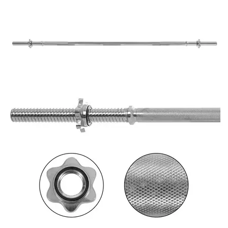 Barbell bar with star collars,  3 cm x 160 cm