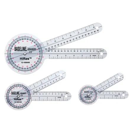 Baseline Goniometer Protractor Set, 3 pcs.