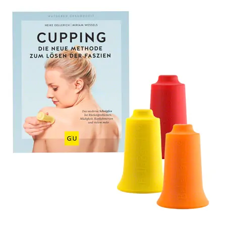 BellaBambi� original trio Fascial Cup-Set, incl. Book Cupping - Die neue Methode zum L�sen der Faszien, 4 pieces