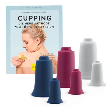 BellaBambi� original trio + mini trio Fascia Cup-Set, incl. Book Cupping - die neue Methode zum L�sen der Faszien, 7 pieces, c