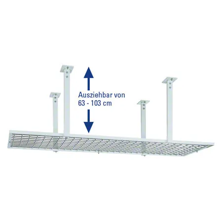 Ceiling loop table exclusive, LxW 199x70 cm