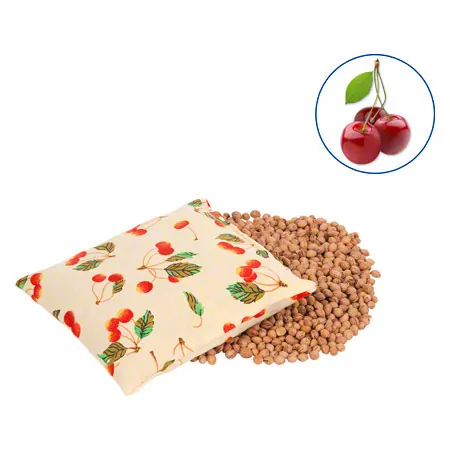 Cherry pit pillow with cotton cover small, 19 x 19 cm
