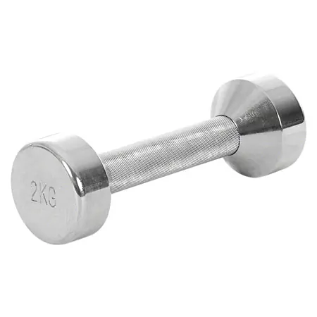Chrome dumbbell massive, 7 kg, one piece