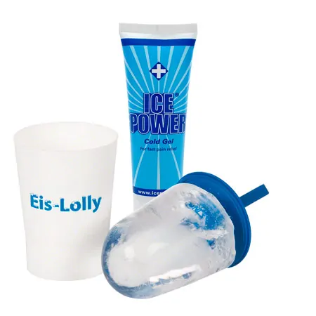 Cold therapy set, 2 pieces, 1 ice lolly and 1 Ice Power cooling gel 75 ml