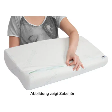 Cover for ViscoLine neck support pillows, anatomical shape, white
