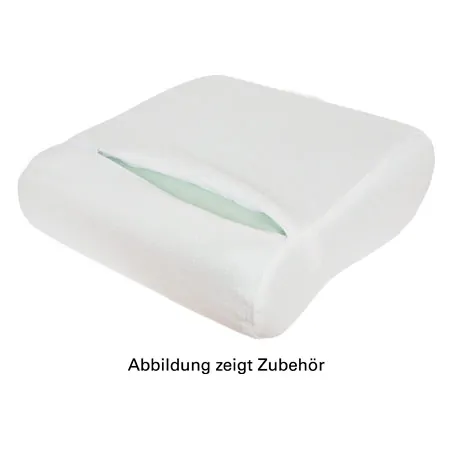Cover for Viscoline travel pillow, anatomical shape, white