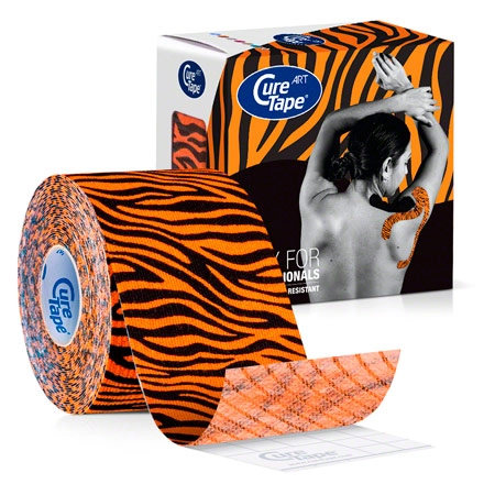 CureTape Art, 5 m x 5 cm, waterproof, tiger orange/black