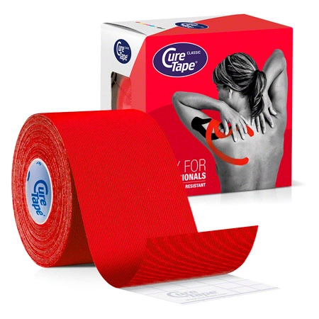 CureTape Classic, 5 m x 5 cm, water resistant, red
