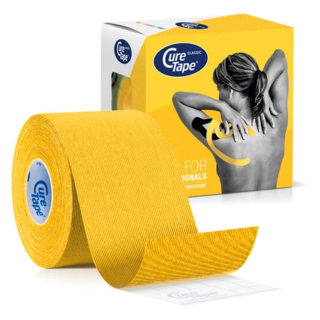 CureTape Classic, 5 m x 5 cm, water resistant, yellow