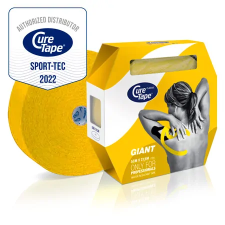 CureTape Giant Classic, 31.5 m x 5 cm, water resistant, yellow