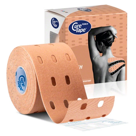 CureTape Punch, 5 m x 5 cm, water resistant, beige