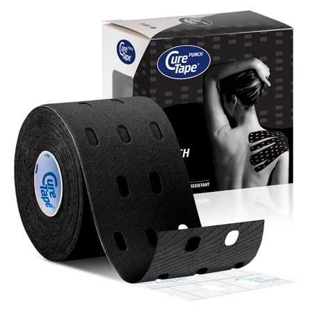 CureTape Punch, 5 m x 5 cm, waterproof, black