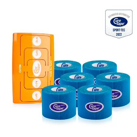 CureTape Set, 7-tlg., Cutter + 6 Rollen CureTape Classic, 5 m x 5 cm