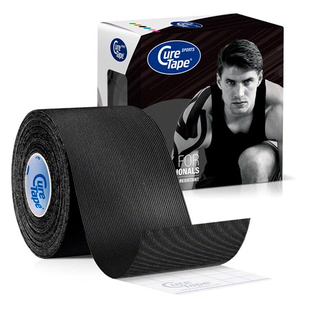 CureTape Sports, 5 m x 5 cm, waterproof, black