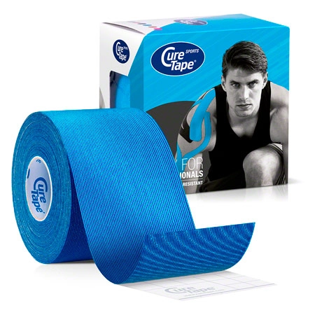 CureTape Sports, 5 m x 5 cm, waterproof, blue