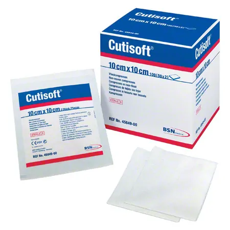 Cutisoft compress, nonwoven swab, 10x10 cm, non-sterile, 100 pieces