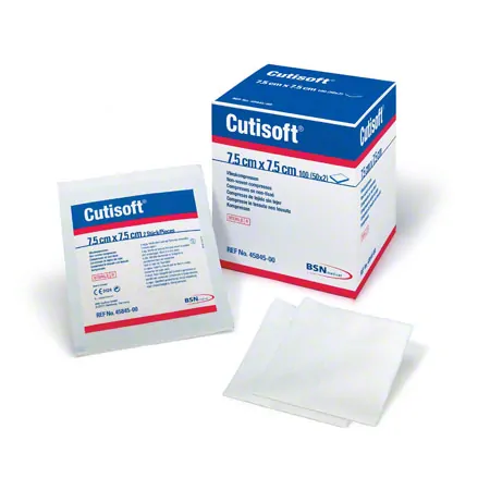 Cutisoft compress,  nonwoven swab, 7.5x7.5 cm, non-sterile, 100 pieces
