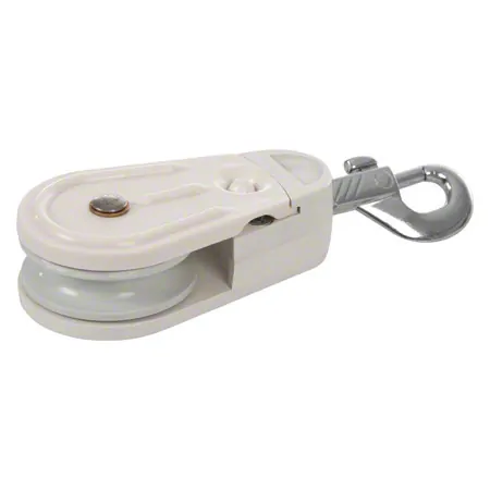 Deflection pulley with carabiner