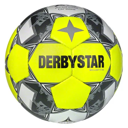 Derbystar soccer ball Brillant TT AG v24 artificial turf, size 5, yellow/silver